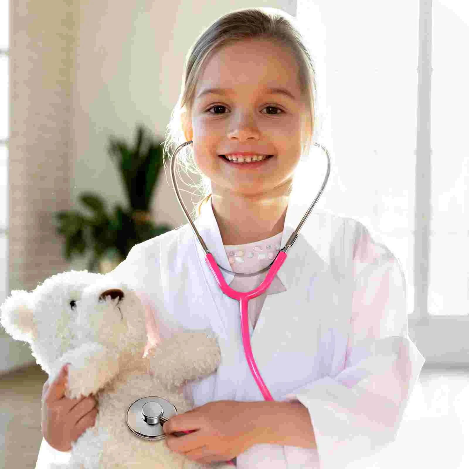 Play Stethoscope for Kids Doctor Playset Real Working That Works Toy Toys Nurse Children Single Use 3