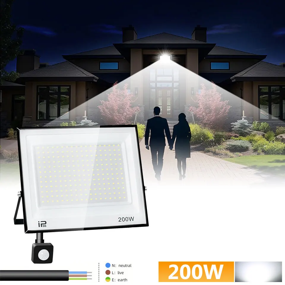 Waterproof Outdoor LED PIR Motion Sensor Floodlight