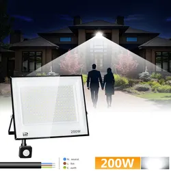 Waterproof Outdoor LED PIR Motion Sensor Floodlight (Warm White)