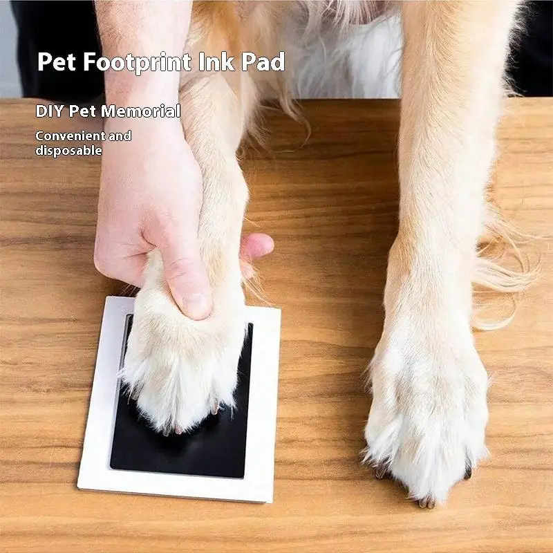 고양이 강아지 발자국 손자국 잉크 키트 패드 안전 무독성 쉬운 DIY 클린 터치 잉크 없는 애완동물 기념품 액세서리
