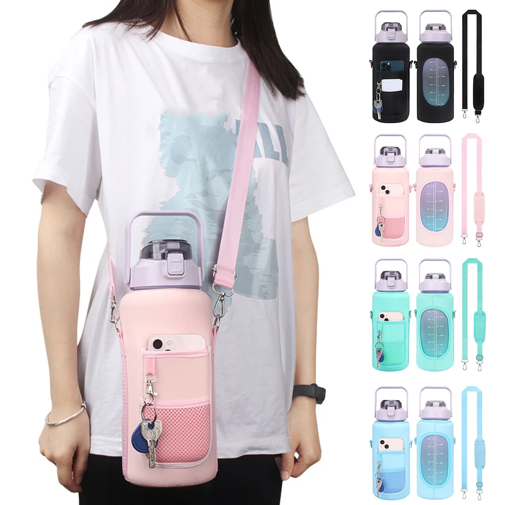 Half Gallon Water Bottle Covers 2L Water Bottle Holder Bag Drinkware