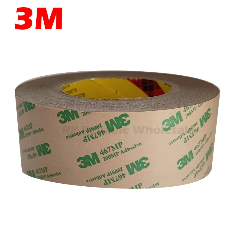 

50mm~59mm choose 55 meter Ultra Thin 3M 467 MP Double Sided Tape Sticky for Plastic, Rubber, Metal, Screen Adhesive 0.06mm Thick