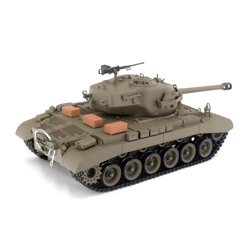 Henglong 1:16  3838-1 American M26 Pershing Heavy Tank Rc Model  Metal Tank Simulation Model Remote Control Athletic Toys images - 6