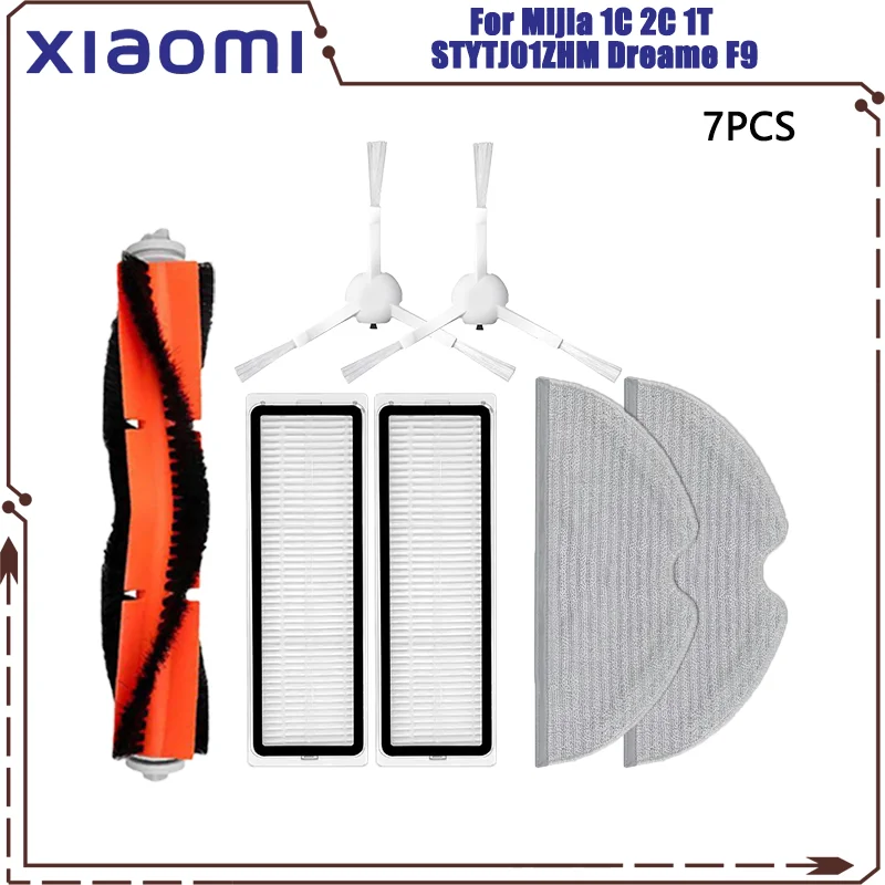 Compatibel Met Xiaomi Mijia1C 2C Mi Robot Vacuüm Mop 2 STYTJ03ZHM Hoofdzijde Borstel HEPA Filter Mop Doek Stofzuiger Spare accessoires (Color : 2 Main Brush
