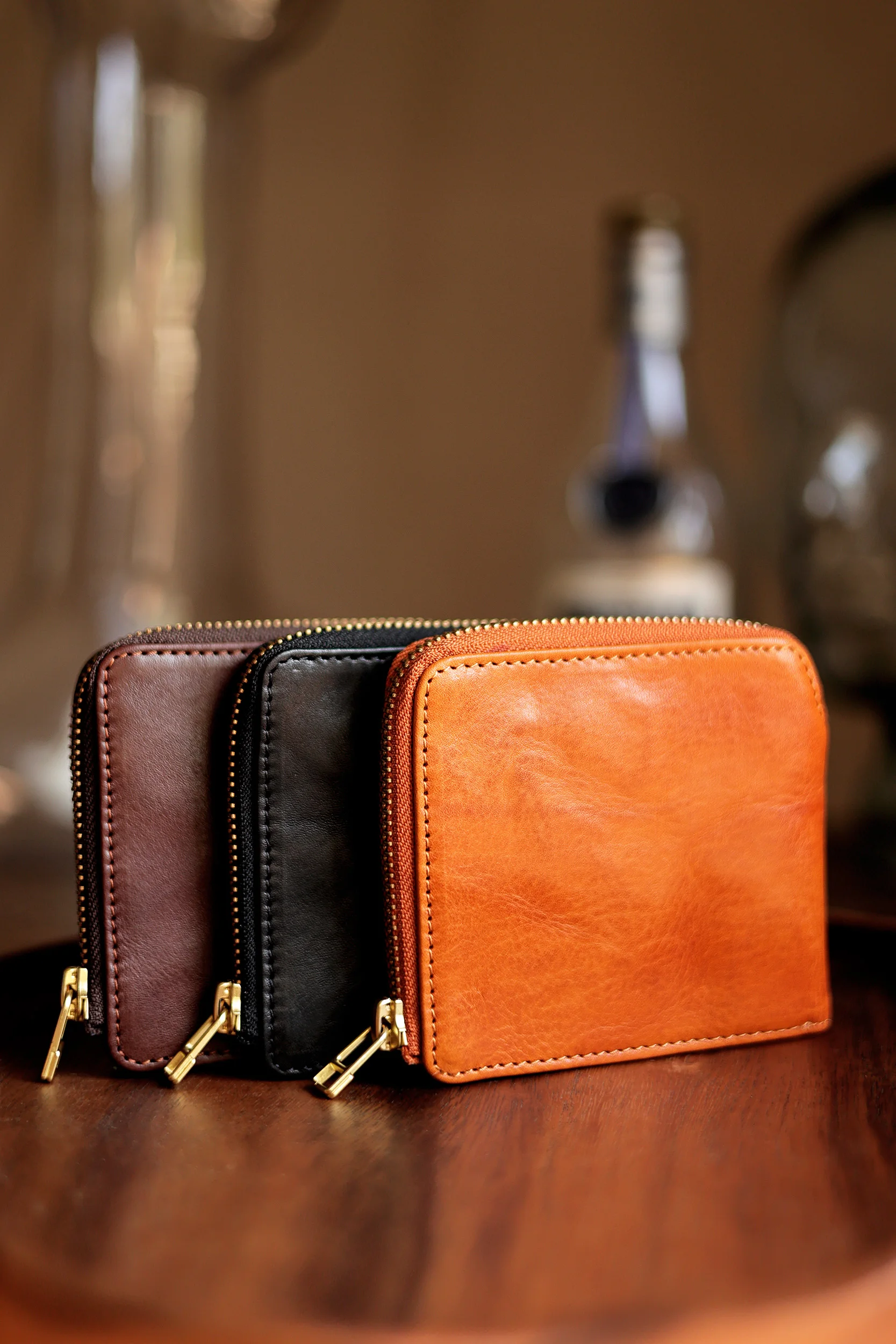 PNDME mode hochwertige pflanzlich gegerbte rindsleder männer kurze brieftasche vintage echtes leder ID kreditkarte halter geldbörse – Detail 13