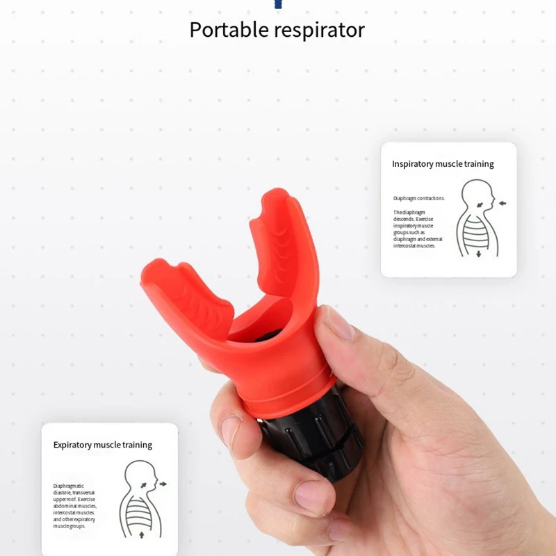 Breathing Trainer Lung Durable Fitness Exerciser Increases Lung Capacity Breath Adjustable Levels Respiratory Deep Breath breathing exerciser breathing trainer