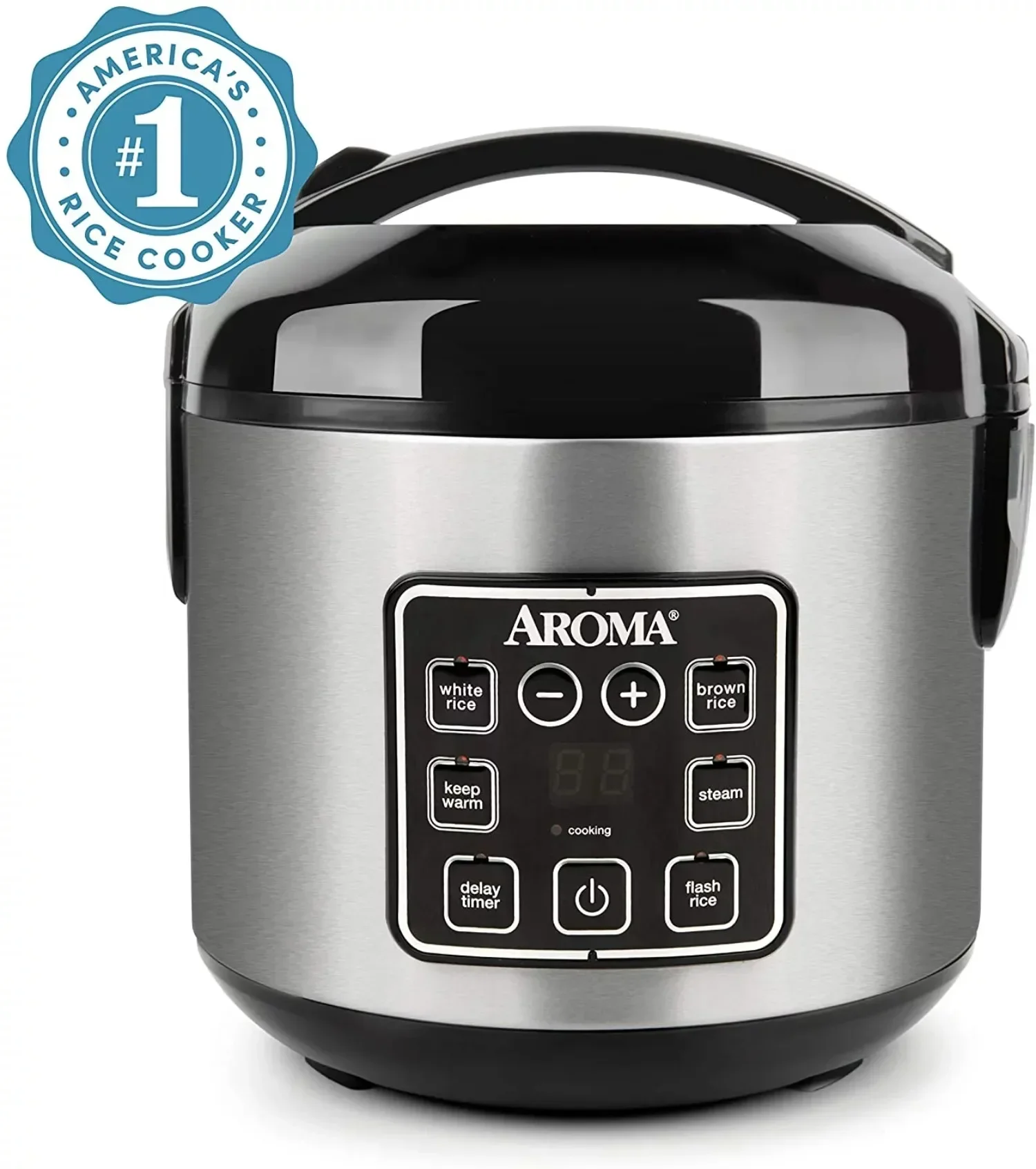 Rice Cooker, Steamer, New Bonded Granited Coating 8-Cup (Cooked)