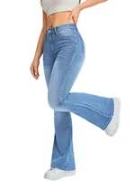 Womens Pants Casual Streetwear High Waist Wide Leg Flared Trousers Loose Fit Comfortable Daily Walking Denim - Image 4