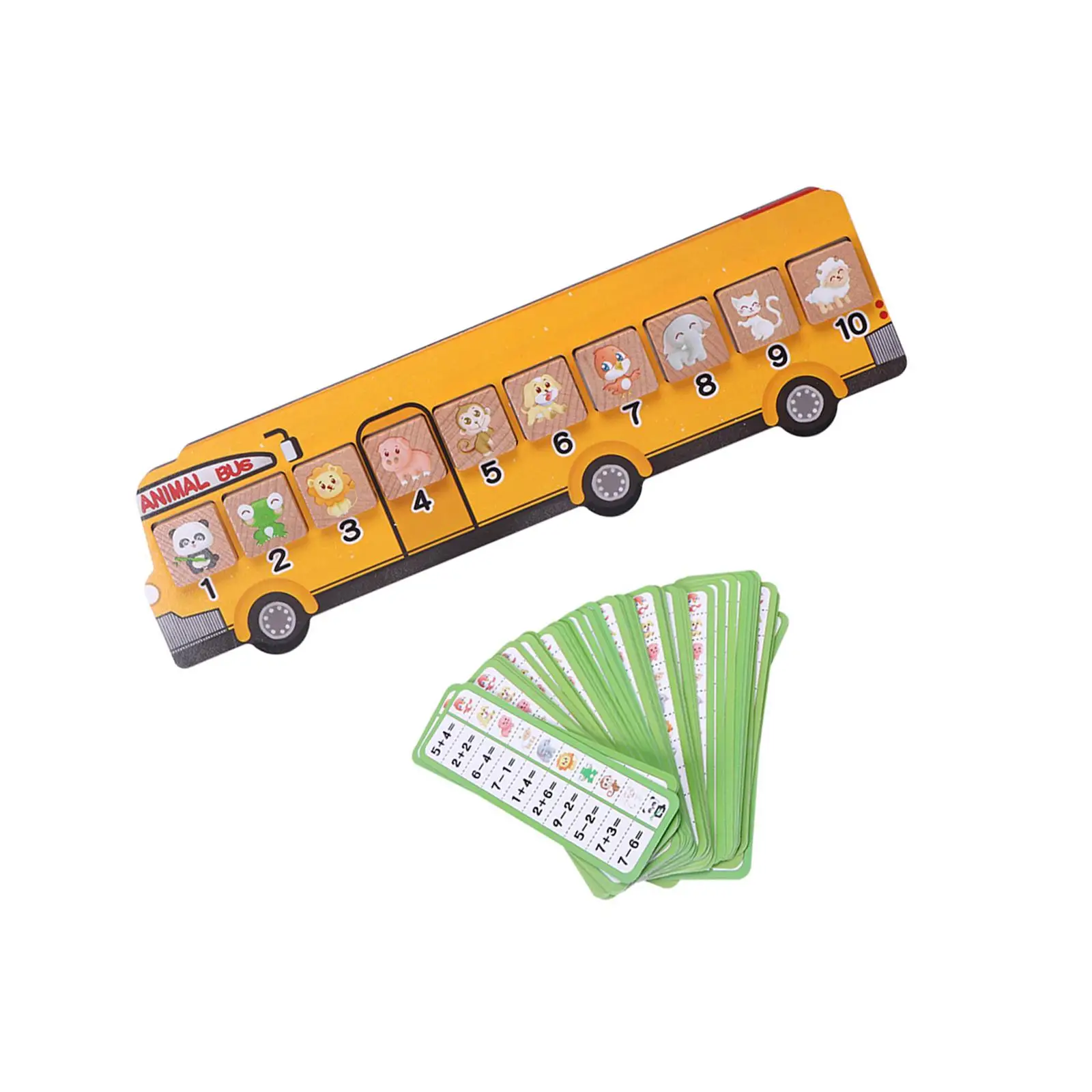 수학 조작 장난감, 카드 50 장, 빌딩 블록 10 개, 교육 보조 몬테소리 장난감, 3 4 5 세 유치원용