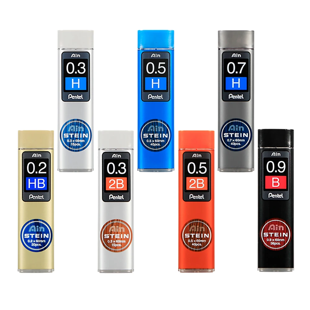 Pentel Lead Core C275 Extremely Fine Mechanical Pencil Core HB/2B Black Resin Pencil Lead STEIN 0.3/0.5/0.7/0.9mm Stationery 2