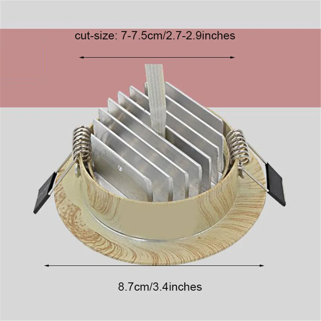 1/6/10pcs 나무 5W led 최근 천장 조명 거실 침실 배경 LED 조명 욕실 조정 가능한 나무 천장 조명