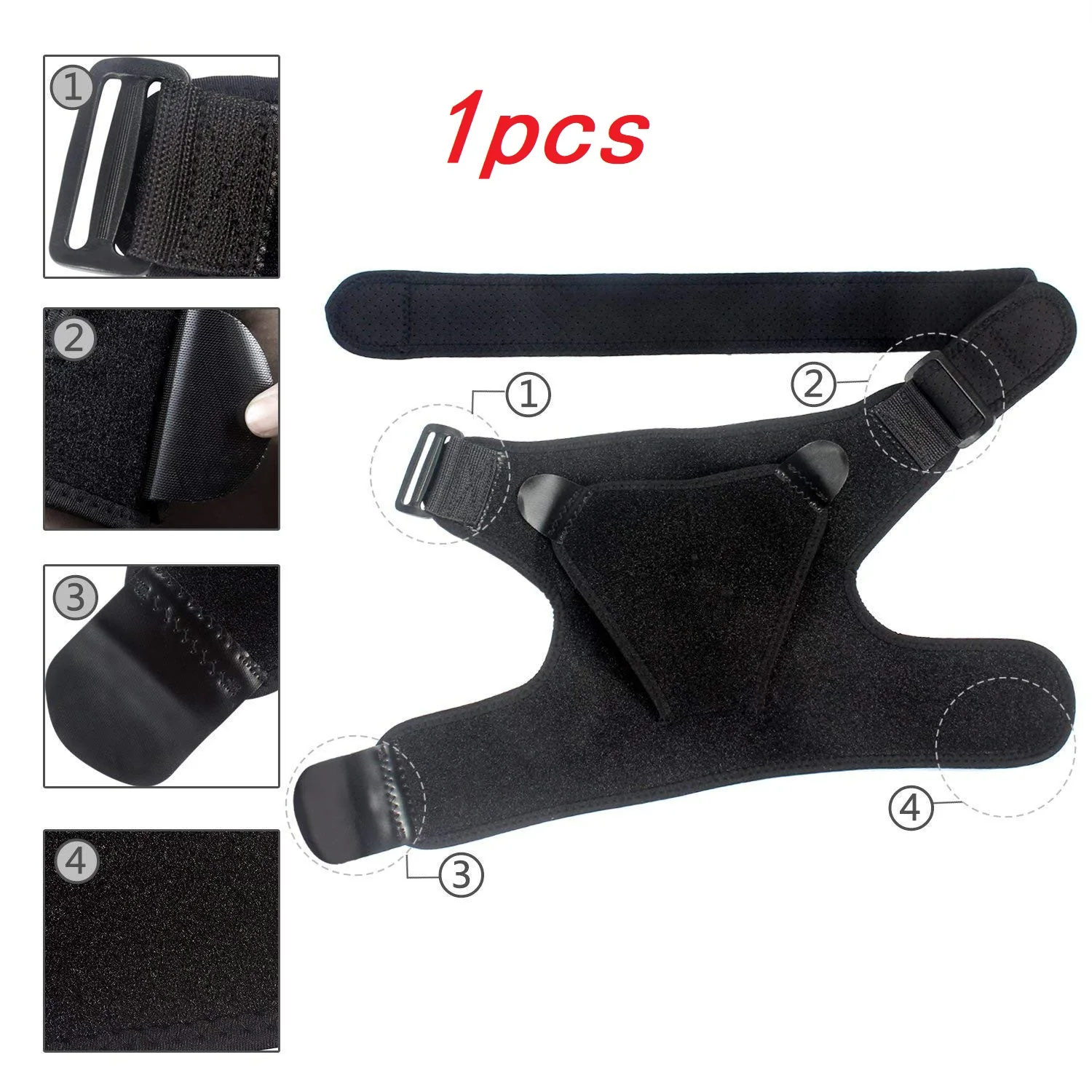Enhanced Adjustable Shoulder Brace with Pressure Pad