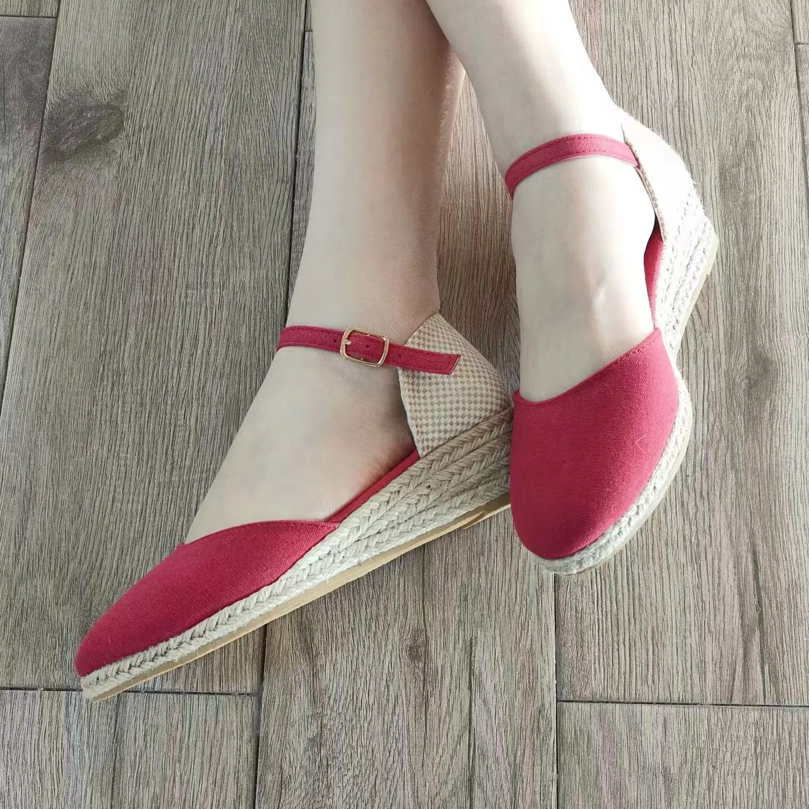 low wedge closed toe wedge espadrille shoes