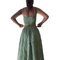 Angel Off-shoulder Long Skirt Set 5