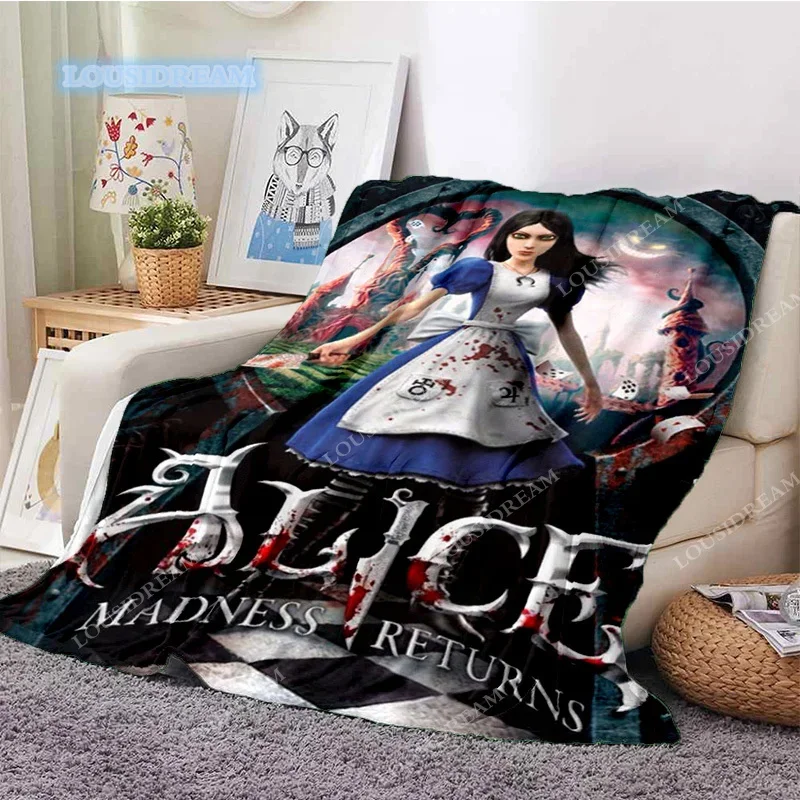 Alice: Madness Returns Coperta Morbida Coperta Sottile Regalo Divano Lenzuolo Auto Pranzo Camp Bed Throw Blank Pic Blank Throw Coperta A1