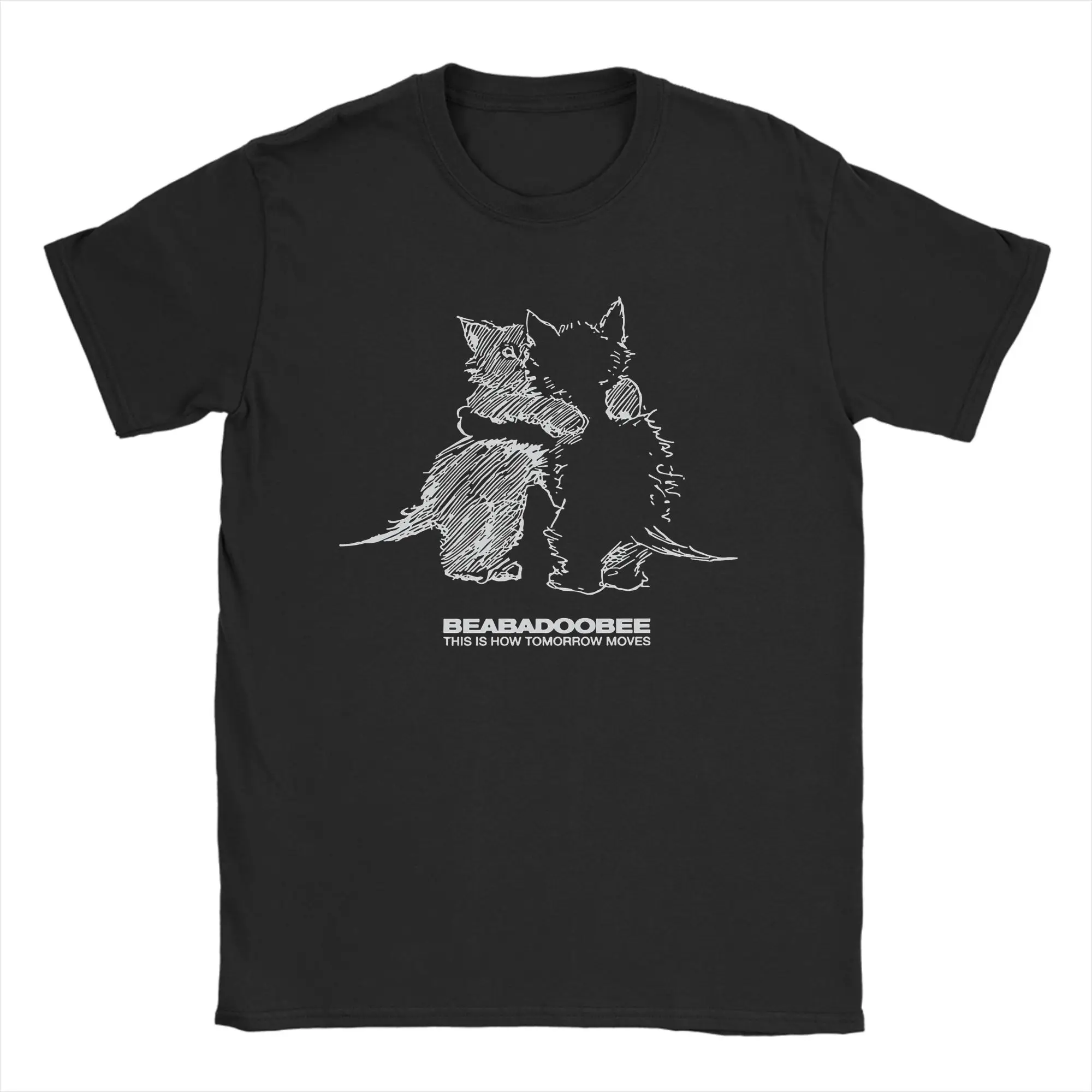 Beabadoobee Cat Kiss T-Shirt für Herren, Baumwolle, Neuheits-T-Shirts, O-Ausschnitt, kurzärmelige Oberteile, große Größe