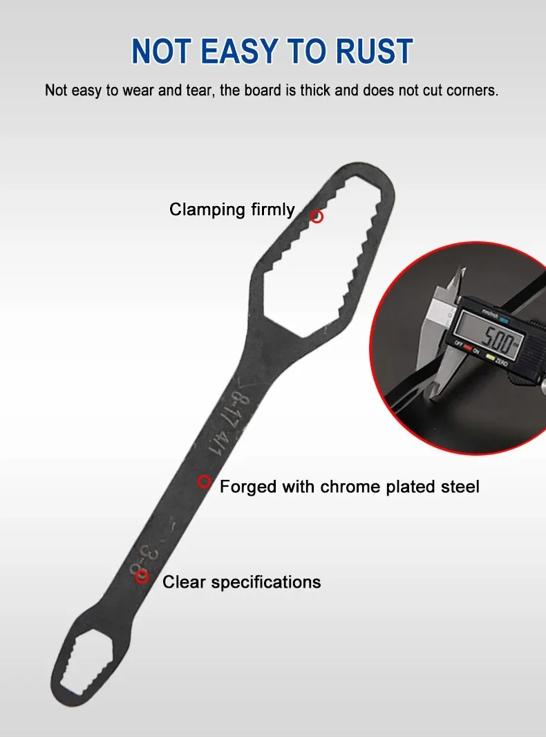 3-17mm Multifunctional Double End Box 8-22mm Hexagonal Solid Wrench ForTightening VariousDiameter Screws And Nuts 5