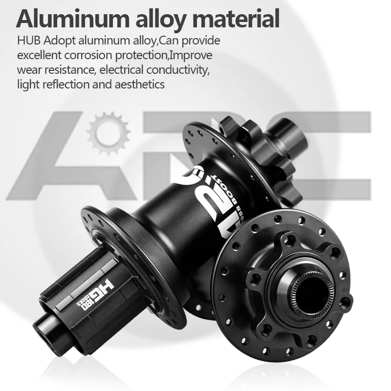 ARC MT088 부스트 허브 12x148 리어 6 폴 2 톱니 32홀 MTB 자전거 허브 (HG MS XD 8-12V 호환) 프론트 15x110 리어 12x148mm 노이지 큐브