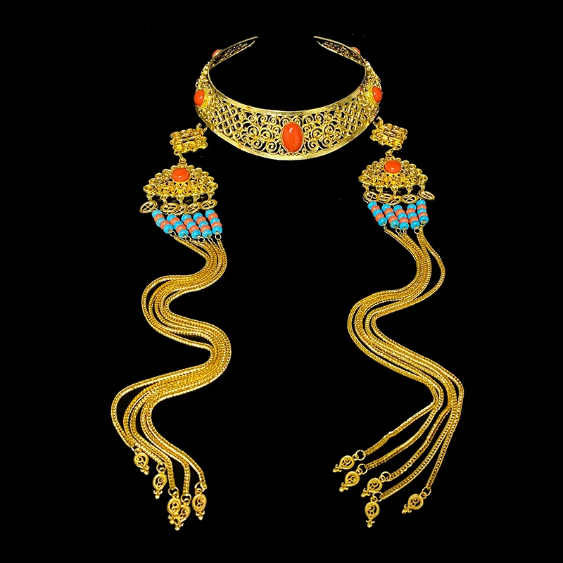 

Монгольский головной убор Головные уборы Аксессуары для волос ручной работы винтажные китайские аксессуары для одежды для женщин