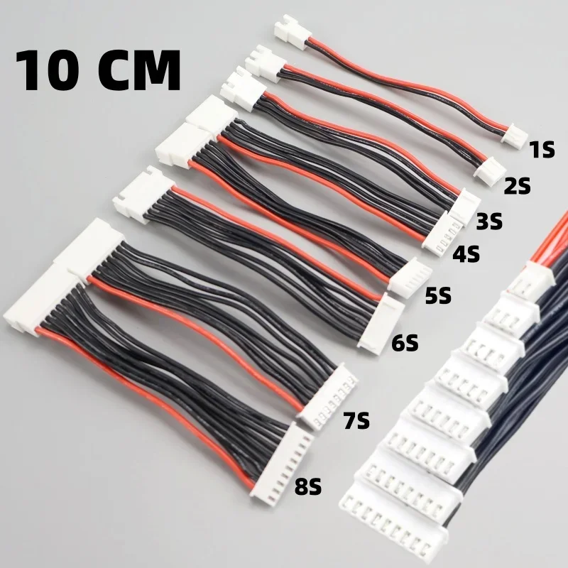 Lot de Câbles de Batterie Drone 10cm - 1S à 8S - Connecteurs XT60/JST