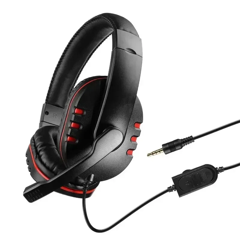 Cuffie da gioco cablate da 3,5 mm per PS4 PlayStation 4, auricolari per PC con microfono per chat - immagine 5