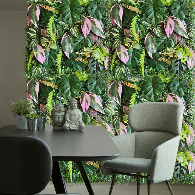 Mesterséges Növényi Fű Fali Panel 19.68*19.68In Sárga Nyár Fa Milánó Teknős Hátsó Levél Esküvői Beltéri És Kültéri Dekoráció