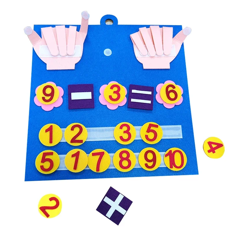 Montessori Felt Finger Numbers Math Enlightenment Cognitive Mathematics