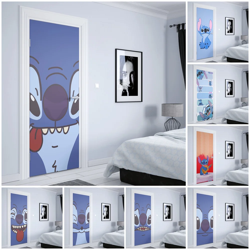 

Disney 80s Pop Movie Lilo & Stitch Stitch Door sticker Home decoration Aesthetic art Wall graffiti door decoration Wall Sticker