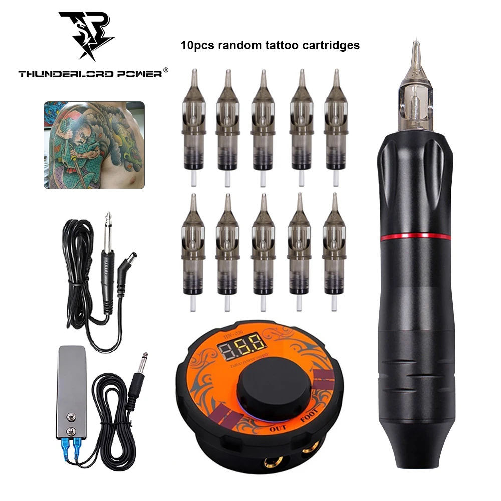 Tattoo Machine Kit Professional Complete Tattoo Kit Rotary Tattoo Pen