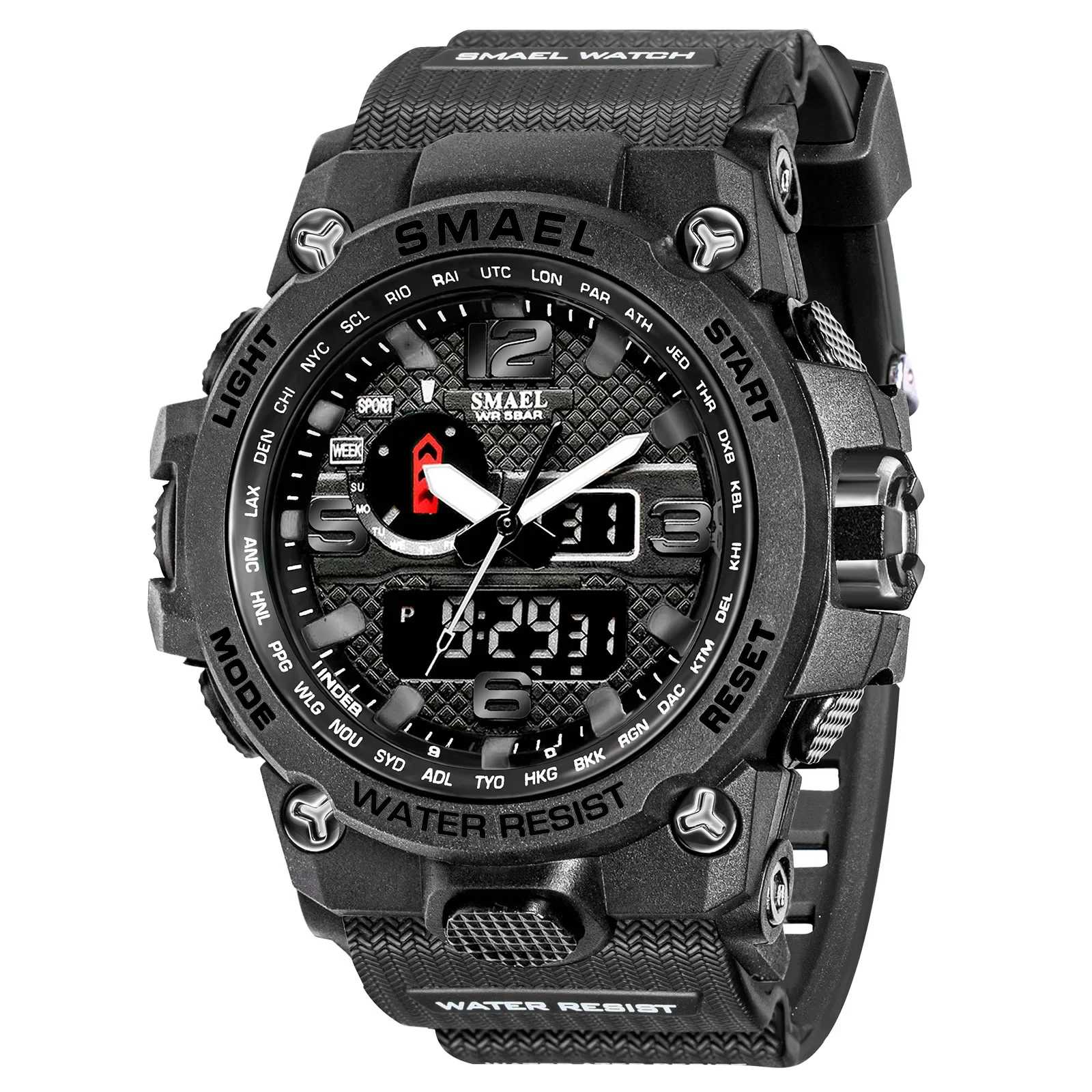 Electronic Sport Watch Nightlight Alarm Bell Watches Men Military Digital LED Light 50M Waterproof Wristwatch relogios masculino