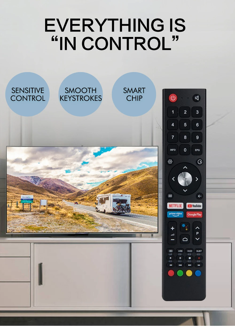 smart tv voz controle remoto sem fio