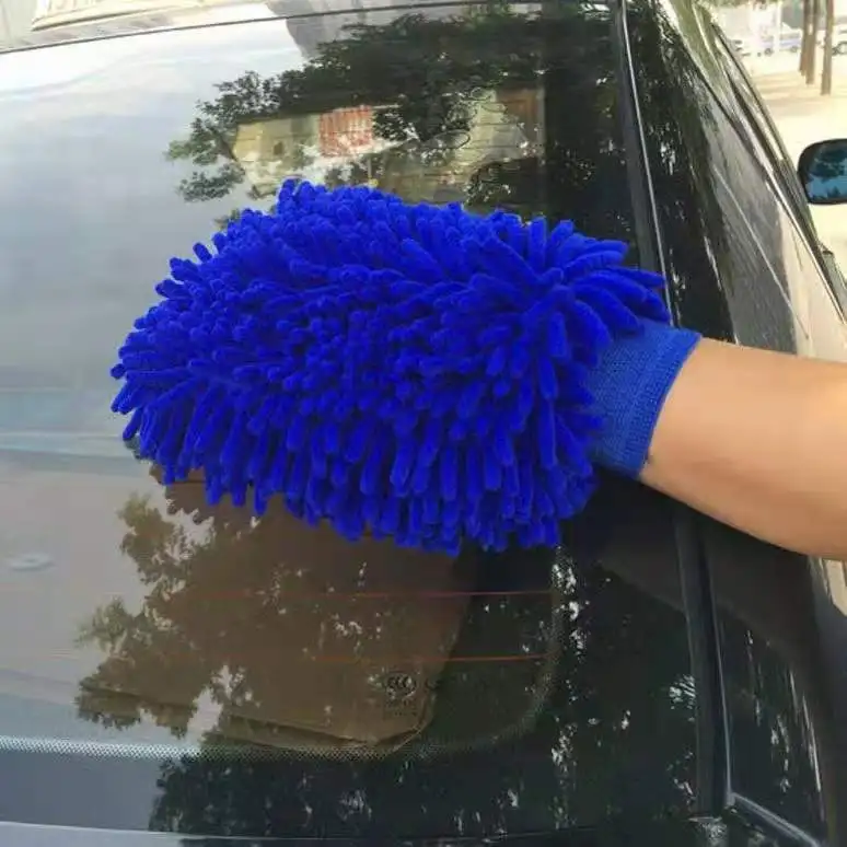 Car Wash Gloves Chenille Glove Plush Rags Thickened double-sided Car Supplies Cleaning Tools Auto Acessories Cleaning