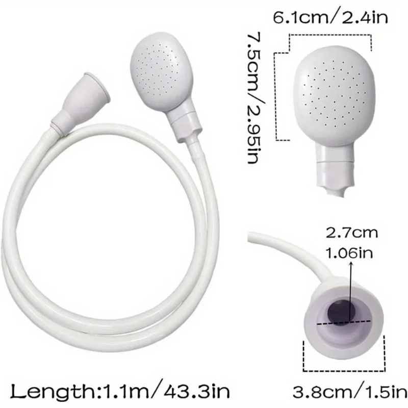Portable Handheld Faucet Shower Sprayer for Pet Bathing Hair Washing Easy Installation Multi Purpose Shower Accessories