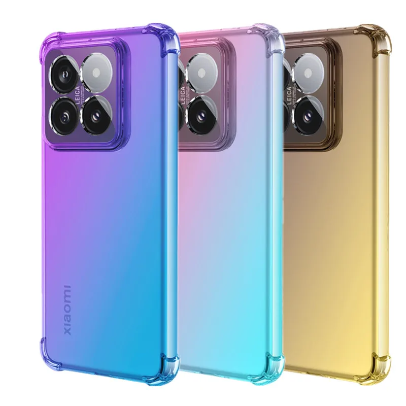 Shockproof Gradient TPU Transparent Protective Case