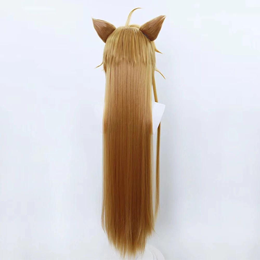 Genshin Impact ̽  ڽ  ׶Ʈ ռ  Ӹī Gorou Cosplay Wig With Plush ears