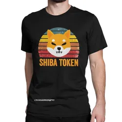 Shib Vintage Shiba Inu Token Crypto Coin Cryptocurrency T-Shirts Men Cool Oversized T Shirt Movie Tshirts Alternative Clothing