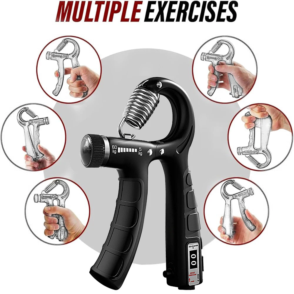 Hand Grip Strengthener Grip Strength Trainer Adjustable Resistance Forearm Strengthener Perfect for Musicians Athletes hand strengthener hand grip trainers hand grip exerciser hand trainer hand exerciser forearm exerciser