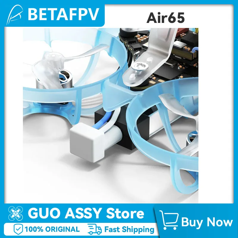 BETAFPV Air65II quadricoptère FPV brushless whoop posé sur une surface, parfait pour la course