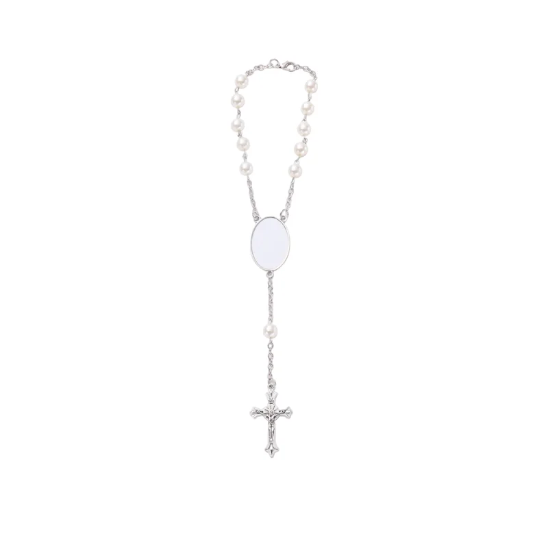 Customized Personal Image Car Pendant with ABS Beads - Unique Commemorative Gift