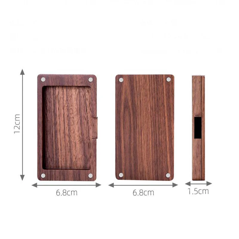 Wooden Business Card Holder Portable Magnetic Closure Business Card Case Walnut Wood ID Name Card Sleeve for Men Women Office 6