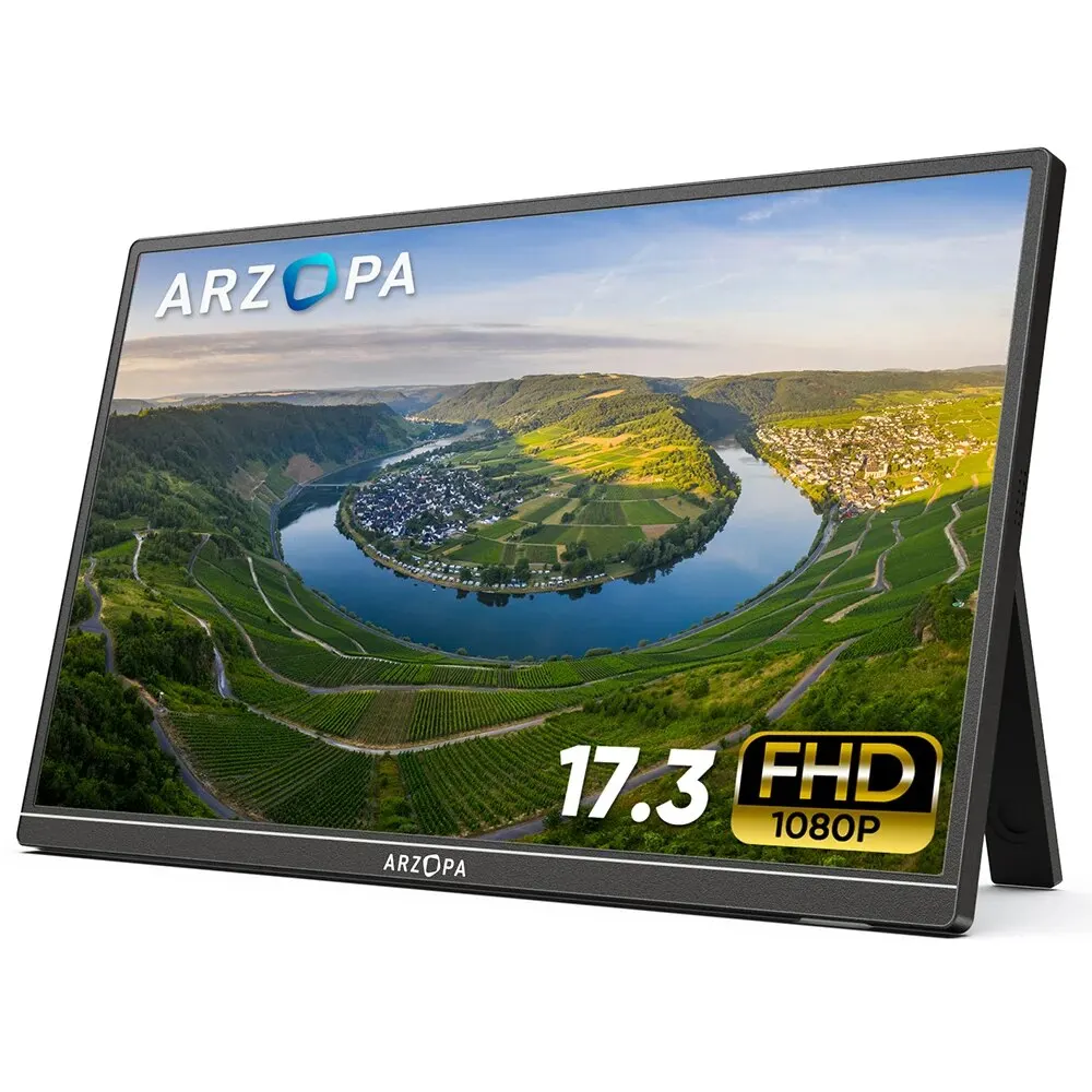 ARZOPA 17.3 Monitor portatile FHD 1080p Display esterno schermo IPS Monitor  da gioco USB C HDMI per PC Phone Mac Xbox PS5 Switch - AliExpress