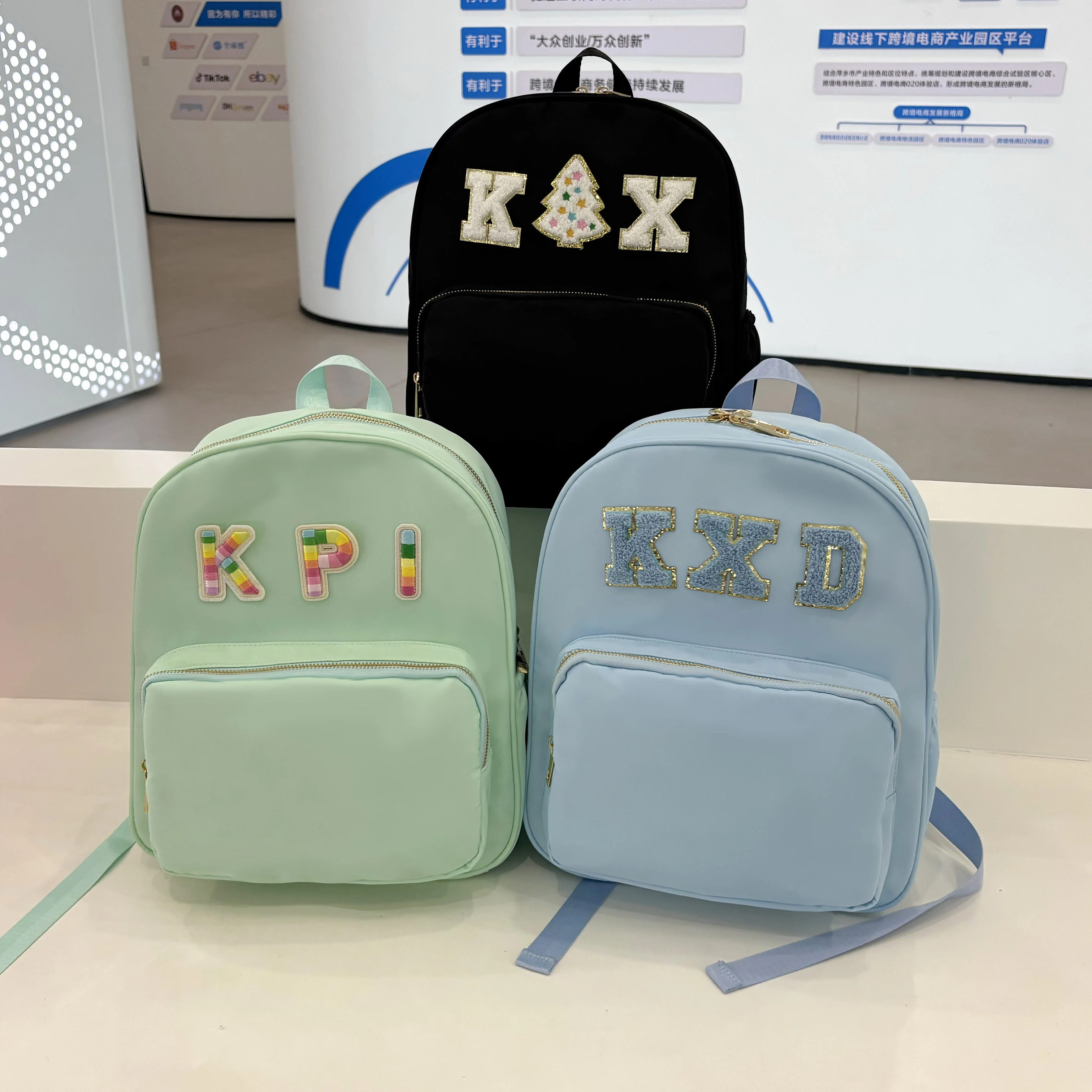 Can DIY design nylon waterproof backpack student backpack outdoor travel storage bag 5