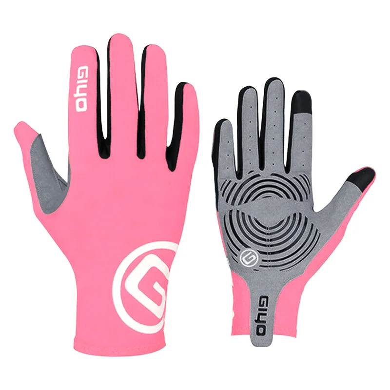 Cycling full finger gloves Touch Screen Anti-slip Bicycle Lycra Fabric Mittens Road Bike Long Gloves