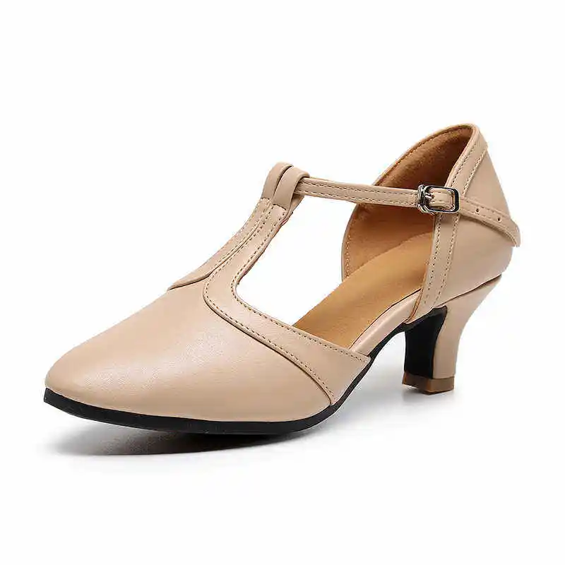 Women's White Latin Dance Soft Sole Sneakers and Heels