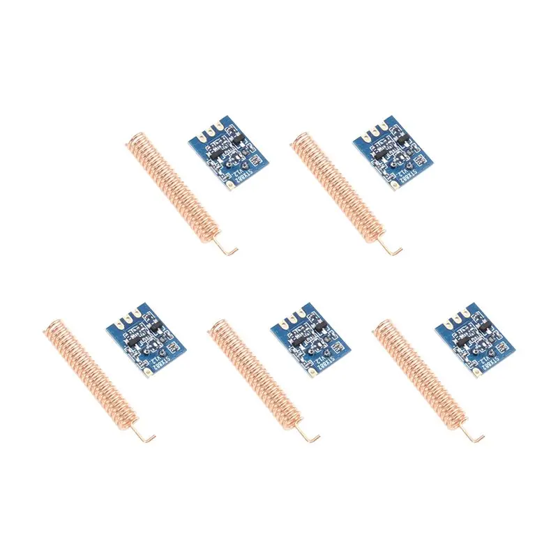 ASk 무선 송신기 모듈용 AT41 소형 범위 RF - STX882-433 5PCS 저가형 433Mhz TX 모듈 세트