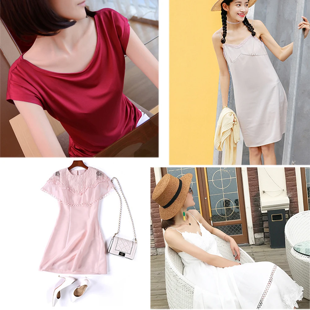 165cm x 50cm High Elastic Knitted Milk Silk Four-Sided Stretch Fabric for Dancewear Sportswear Summer T-shirt Dress HandMade