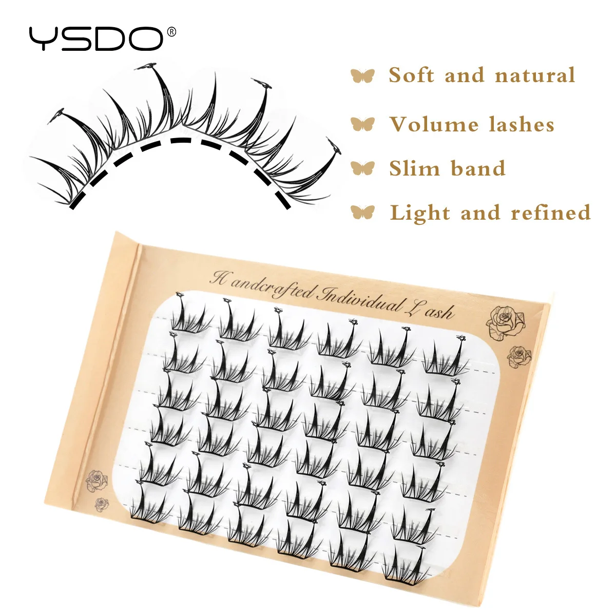 Black Individual Lash Clusters Eyelash Extension Soft Lashes