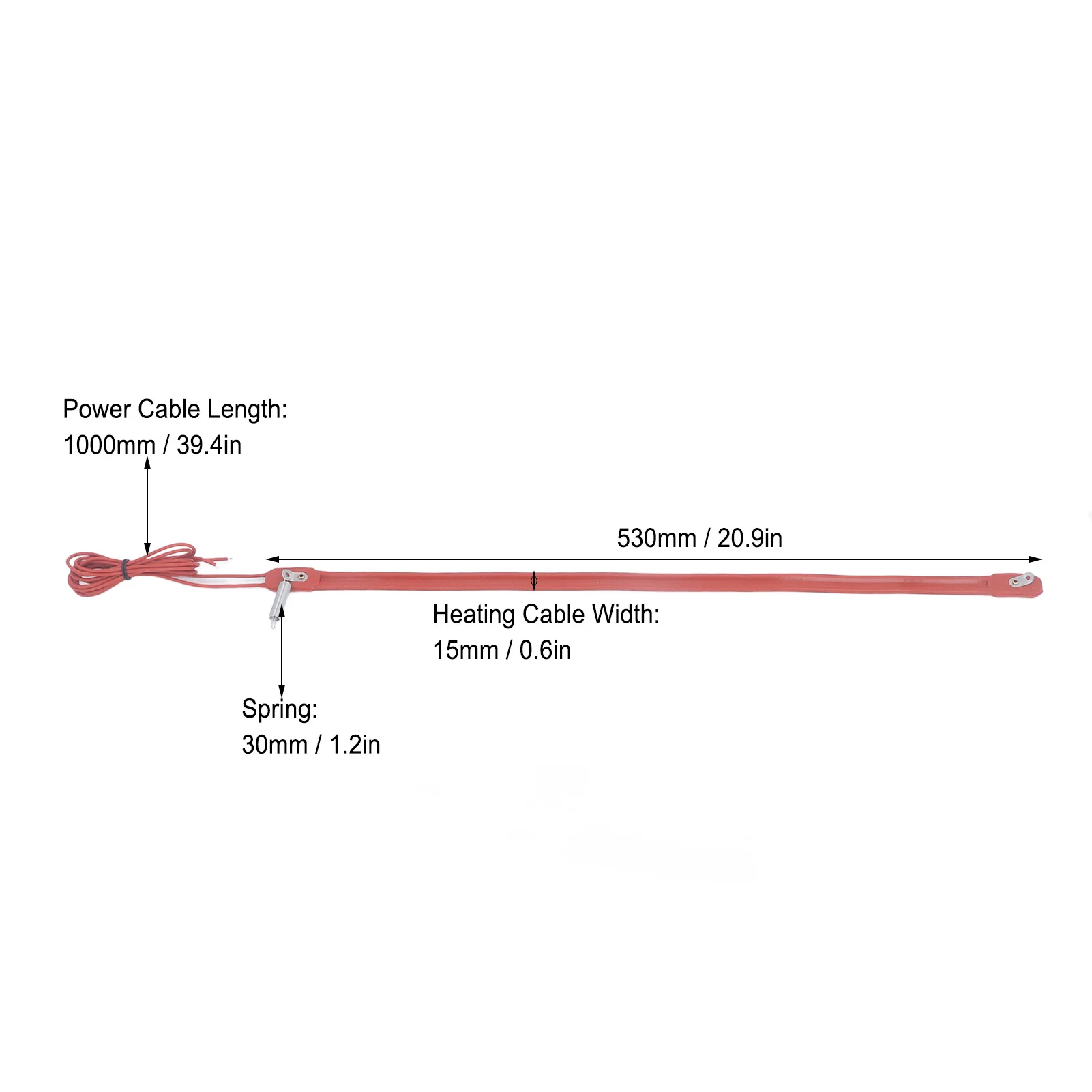 AC220V 40W Water Pipe Heat Tape Freeze Prevention Piping Heating Cable for  Motor Submersible Pump 530mm Length - AliExpress