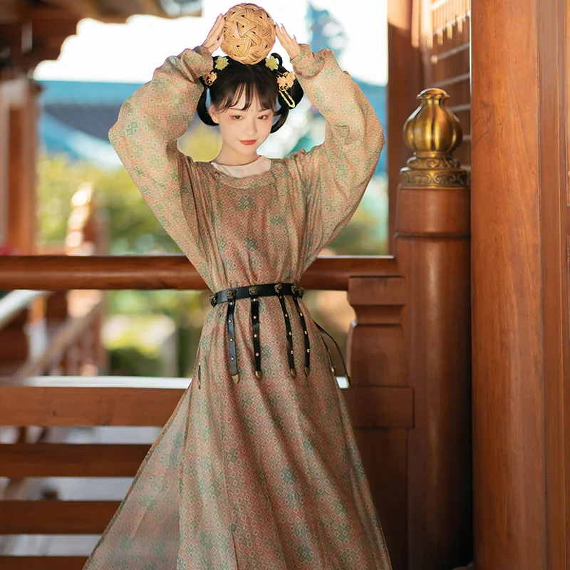 Chinese Hanfu Tang Dynasty Fashion Hanfu Male Modern China Traditional Unisex Women Men Round Neck Robe Cosplay Costume Gown