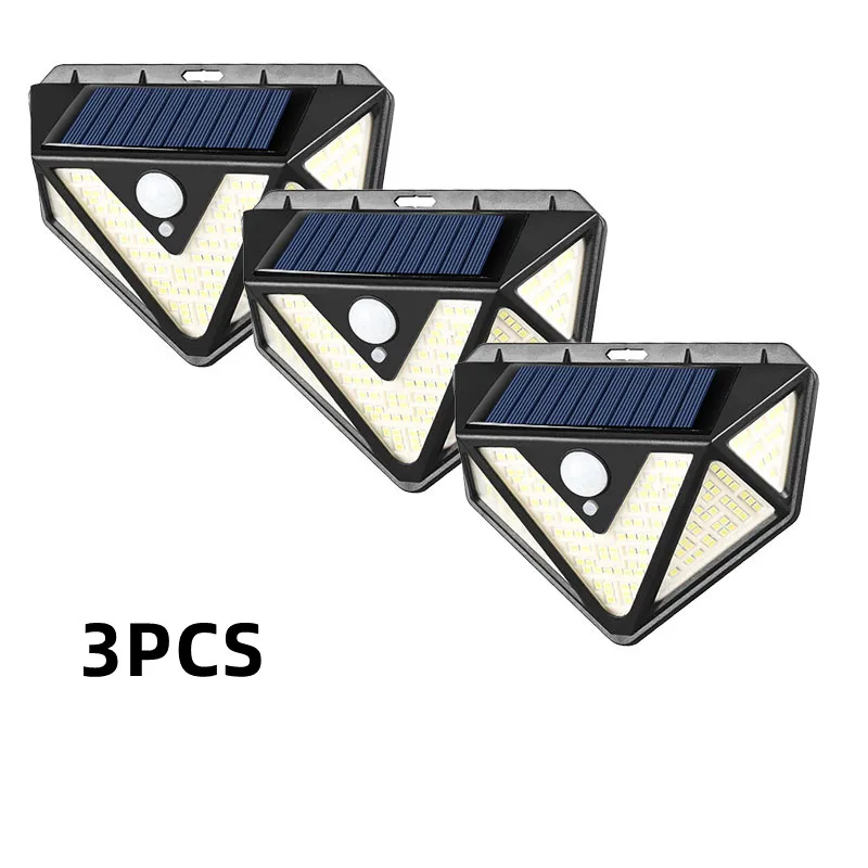 Solar Street Light Outdoors 166 LED 270 Wide Angle IP65 Waterproof 3 Mode Wireless Solar Motion Sensor Light Garden Wall Light solar motion lights Solar Lamps